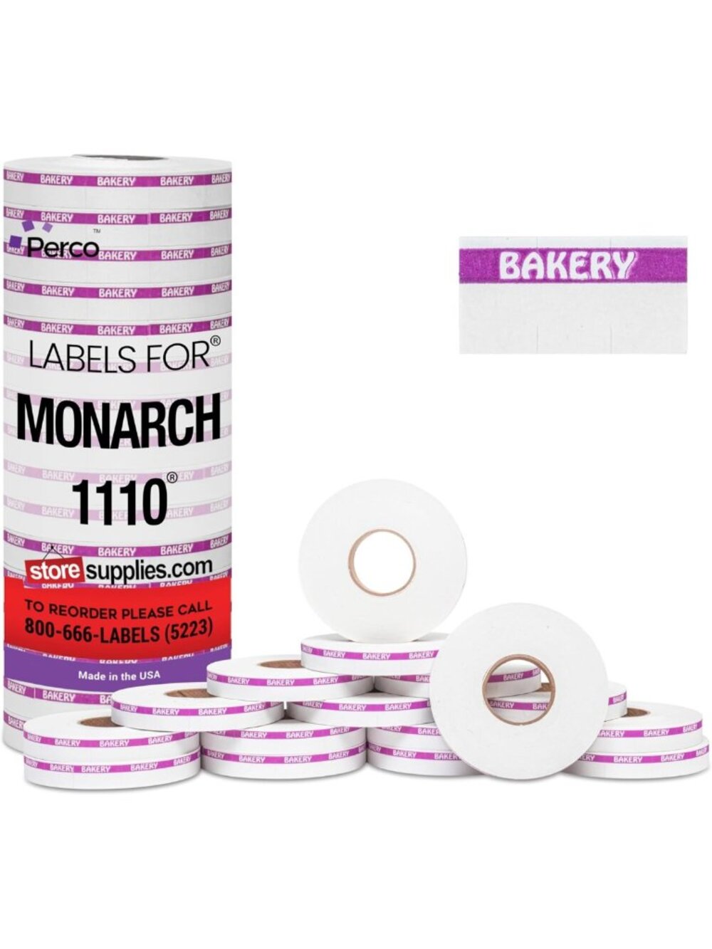 Purple Bakery Labels - 17,000 Stickers for Bread, Pastries & Cakes - 16 Rolls